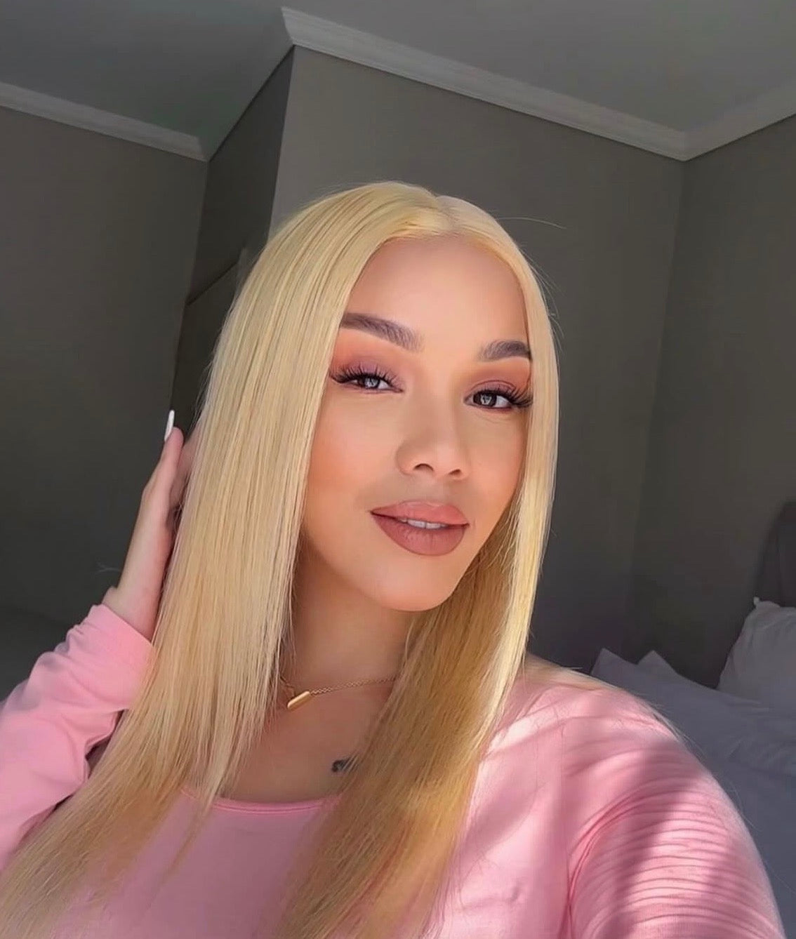 Premium platinum blonde Straight